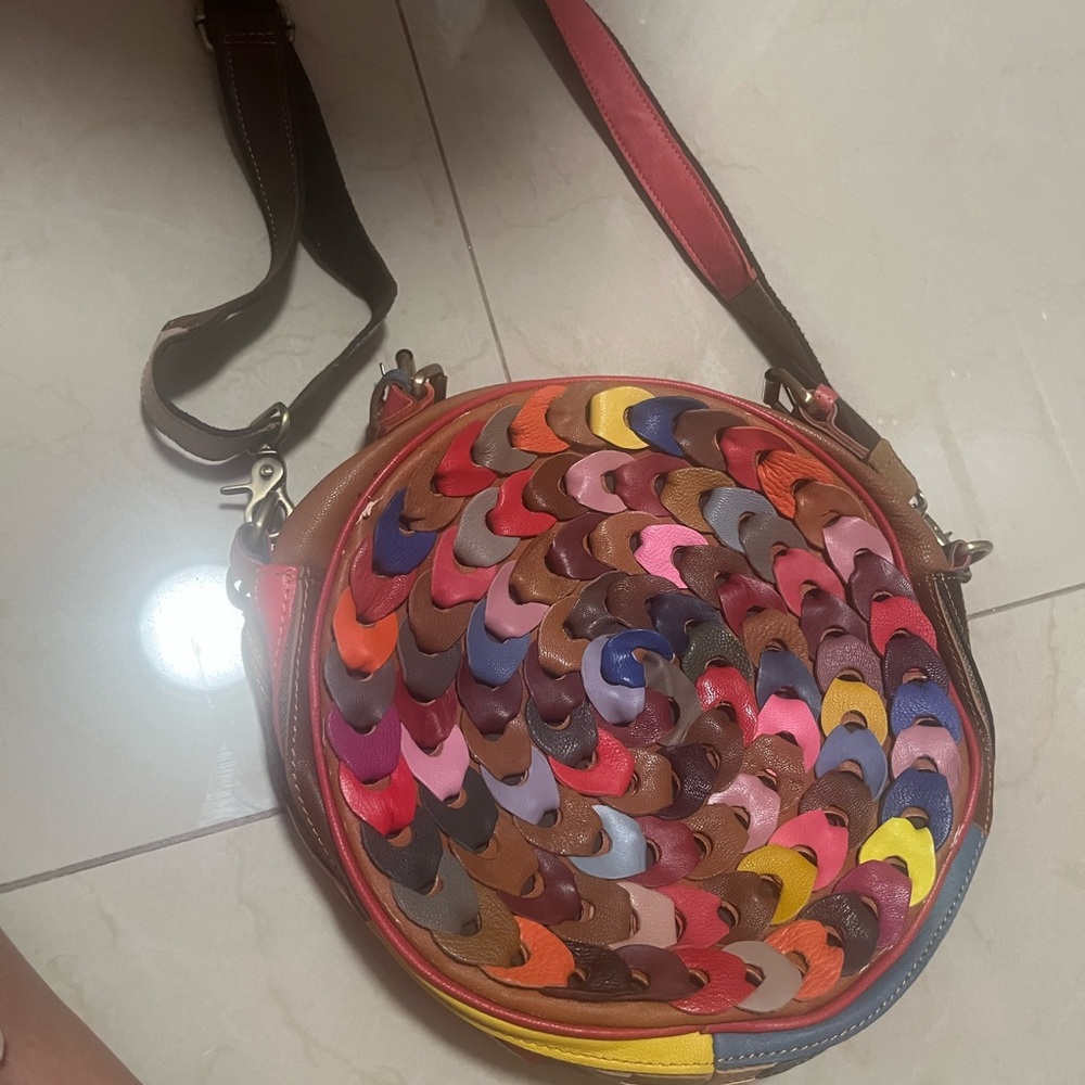 Ameri Leather Colorful Striped Women's Crossbody … - image 4